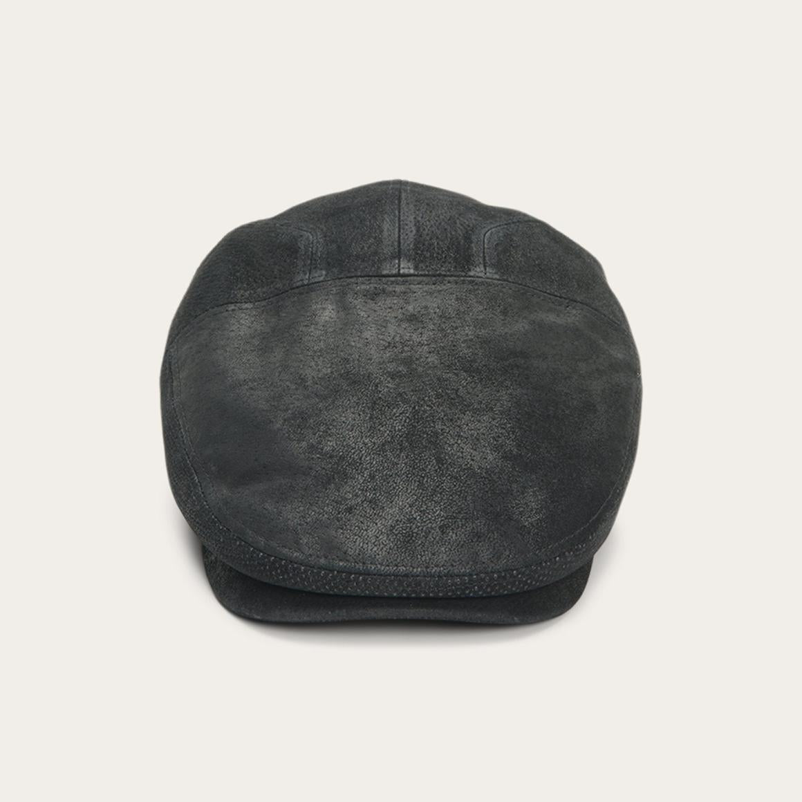 Hood Weathered Leather Ivy Cap Black | Men/Women Stetson Caps &amp; Truckers