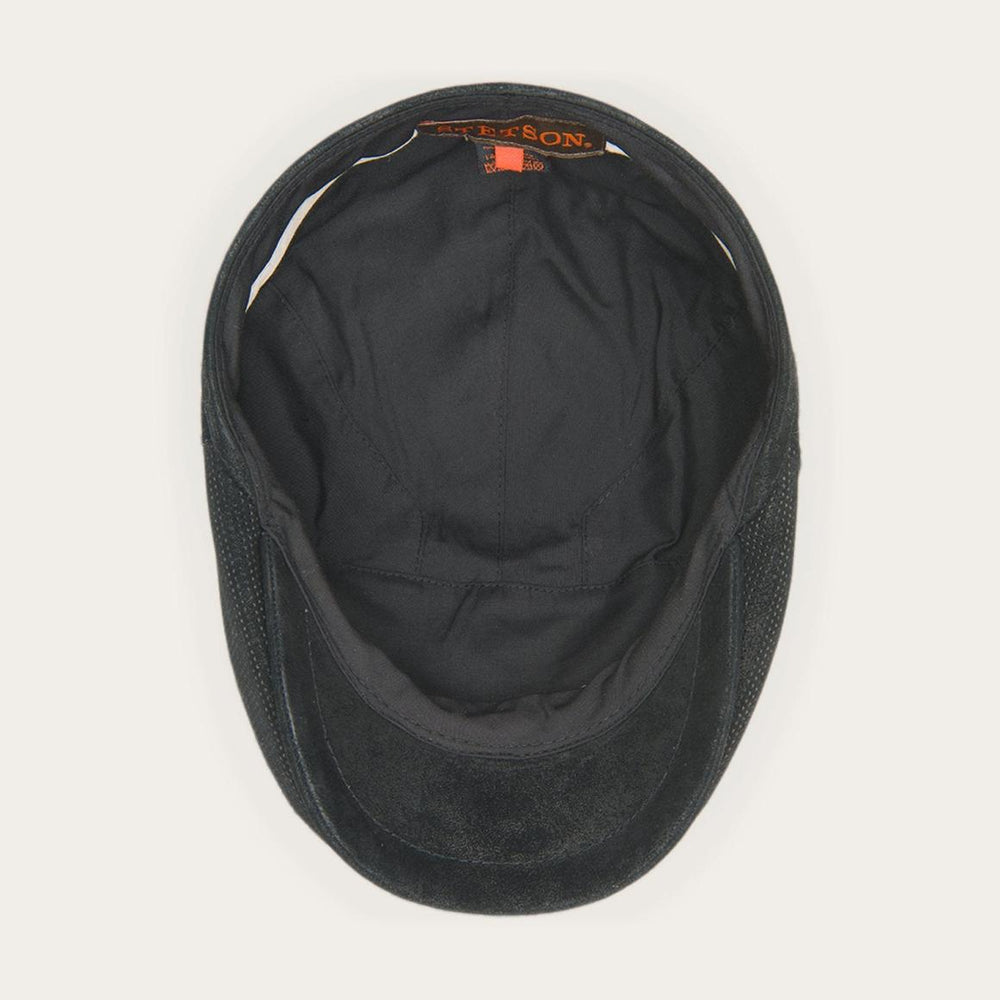 Hood Weathered Leather Ivy Cap Black | Men/Women Stetson Caps &amp; Truckers