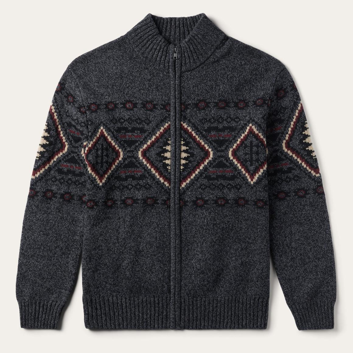 Horizontal Aztec Cardigan Grey | Men Stetson Jackets