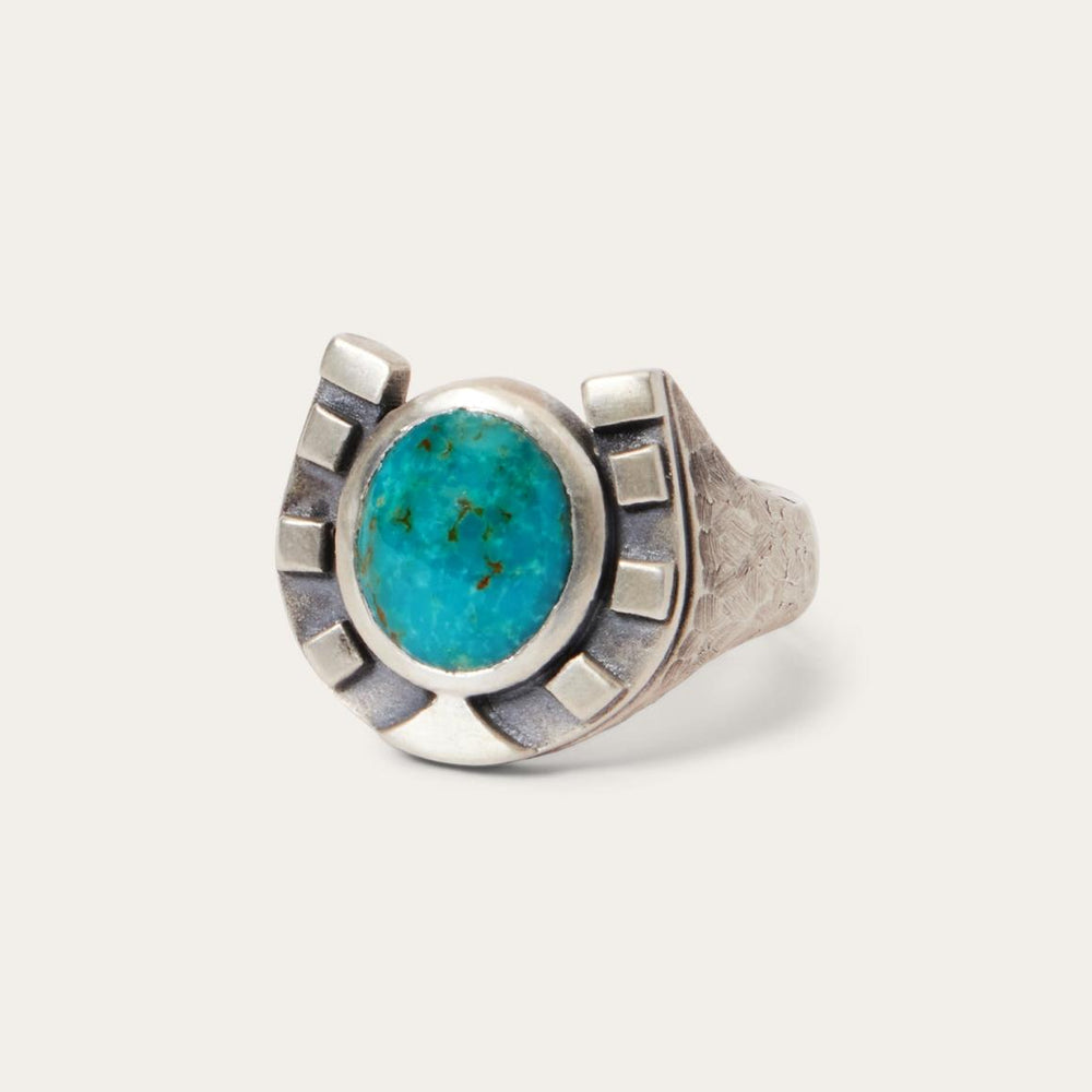 Horseshoe Ring With Turquoise | Men/Women Stetson Jewelry