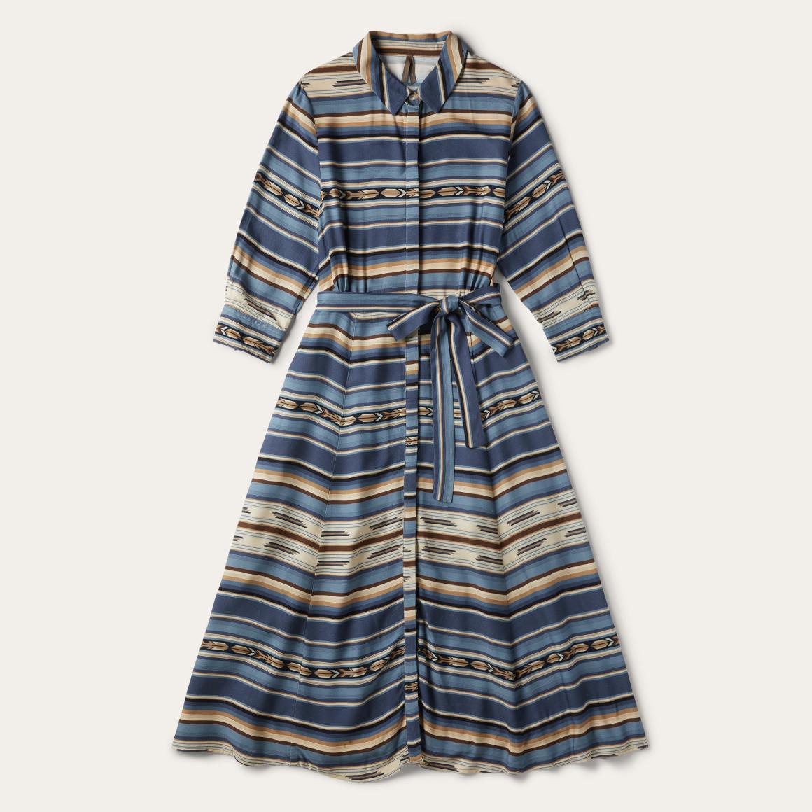 Indigo Serape Print Dress Blue | Women Stetson Midi