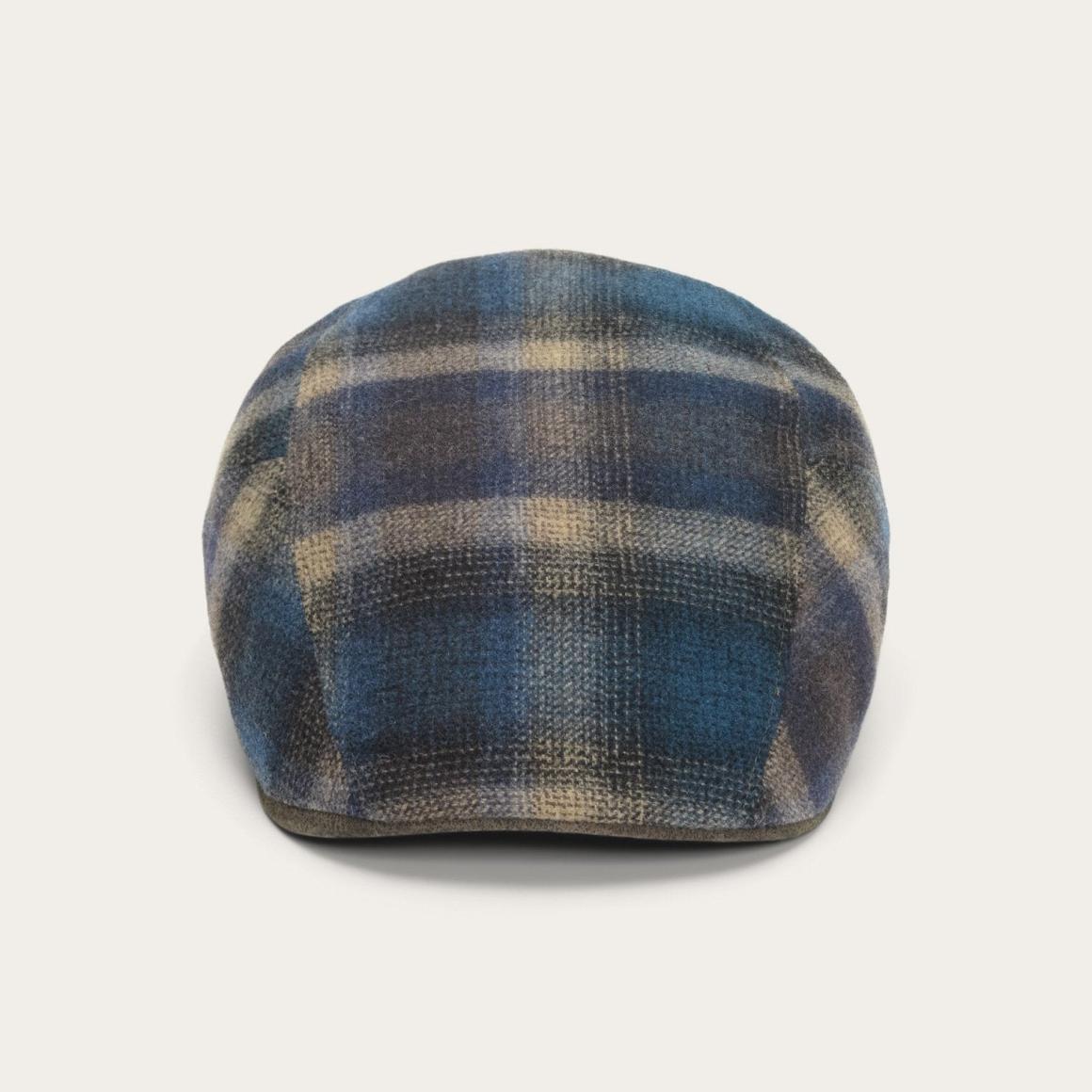 Ivy Virgin Wool Cap Blue Beige Check | Men/Women Stetson Caps &amp; Truckers