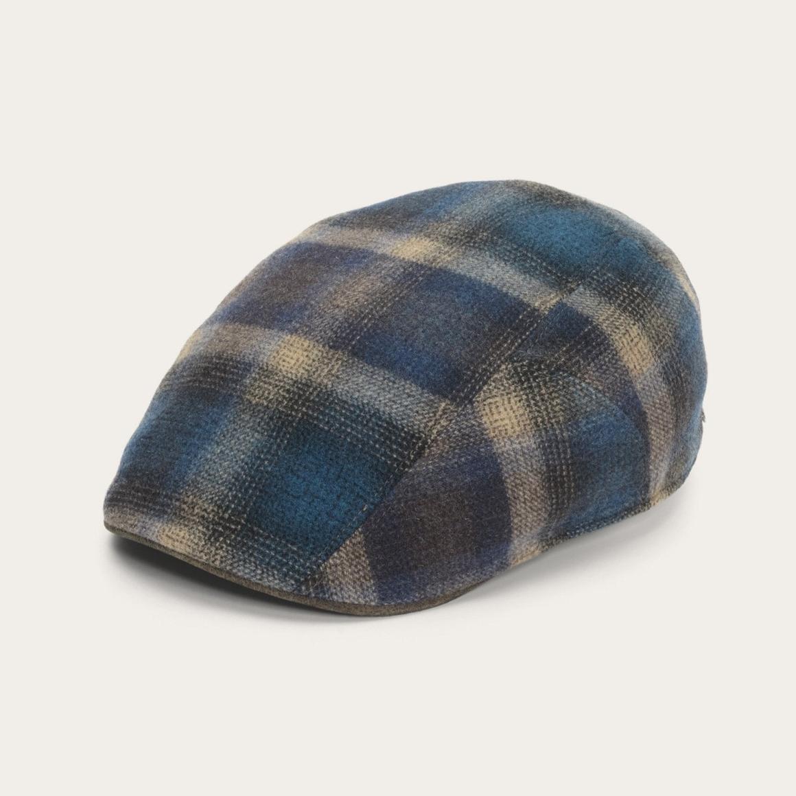 Ivy Virgin Wool Cap Blue Beige Check | Men/Women Stetson Caps &amp; Truckers