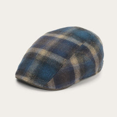 Ivy Virgin Wool Cap Blue Beige Check | Men/Women Stetson Caps &amp; Truckers