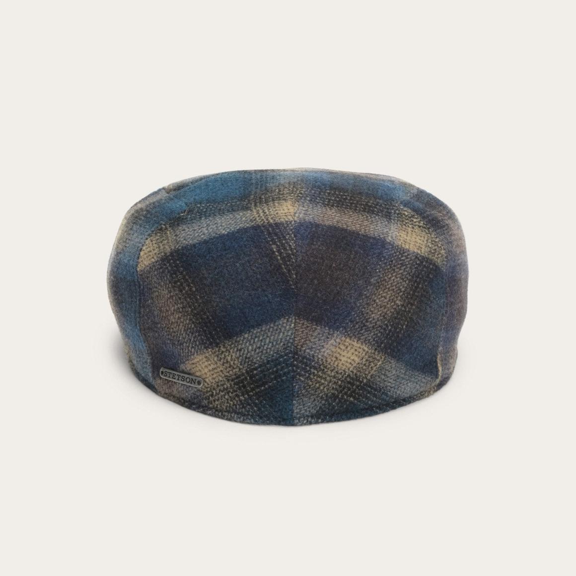 Ivy Virgin Wool Cap Blue Beige Check | Men/Women Stetson Caps &amp; Truckers