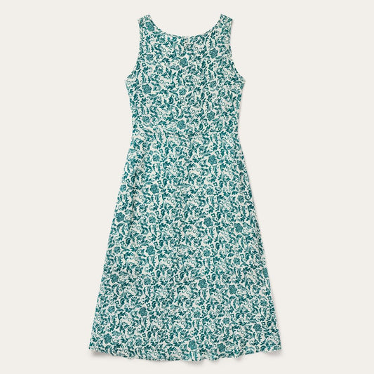 Jade Floral Print Sleeveless Dress Green | Women Stetson Midi