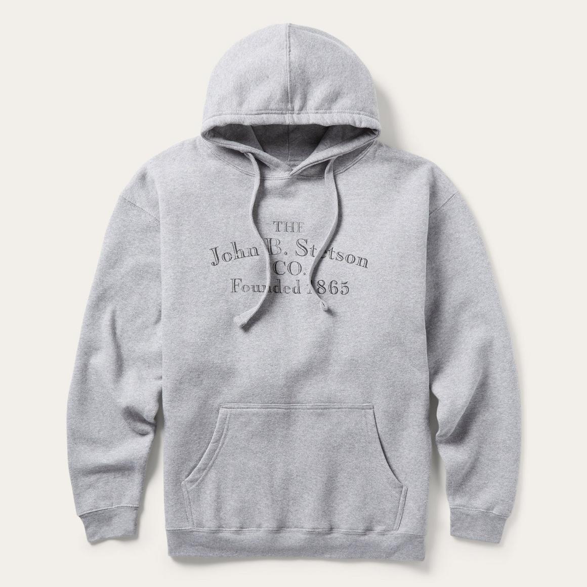 John B. Co. Hooded Sweatshirt Grey | Men Stetson Sweaters &amp; Hoodies