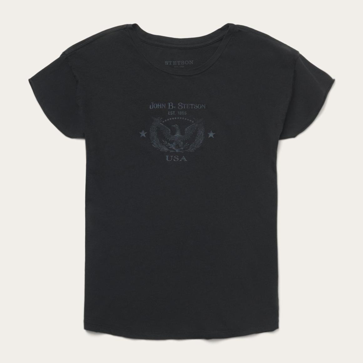 John B. Stetson Eagle Graphic Tee Black | Women Stetson Tees