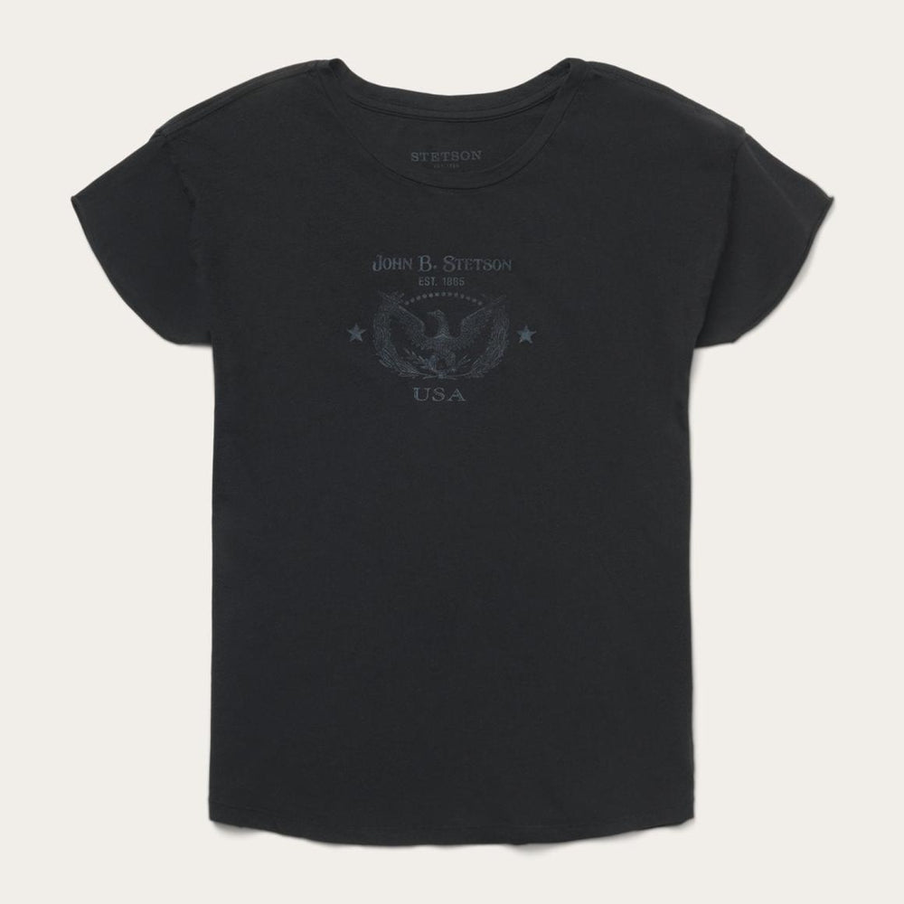 John B. Stetson Eagle Graphic Tee Black | Women Stetson Tees