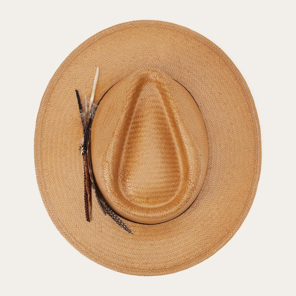 Juno Shantung Straw Fedora Sand | Men/Women Stetson Fedora