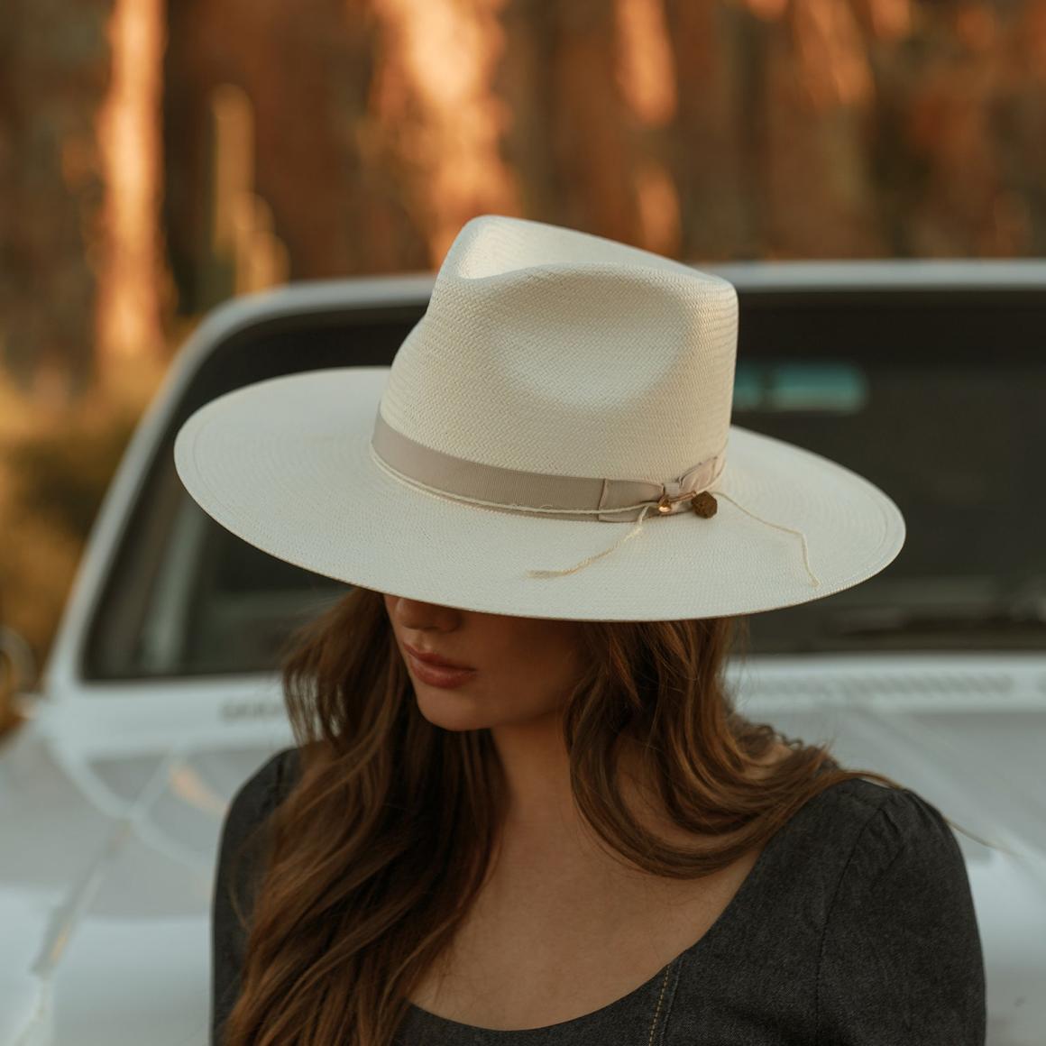 JW Marshall Straw Flat Brim Hat Natural | Men/Women Stetson Fedora