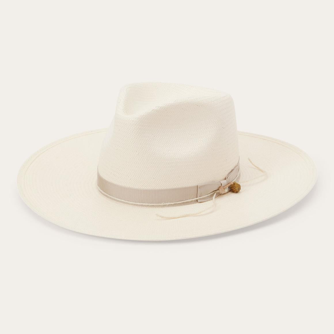 JW Marshall Straw Flat Brim Hat Natural | Men/Women Stetson Fedora