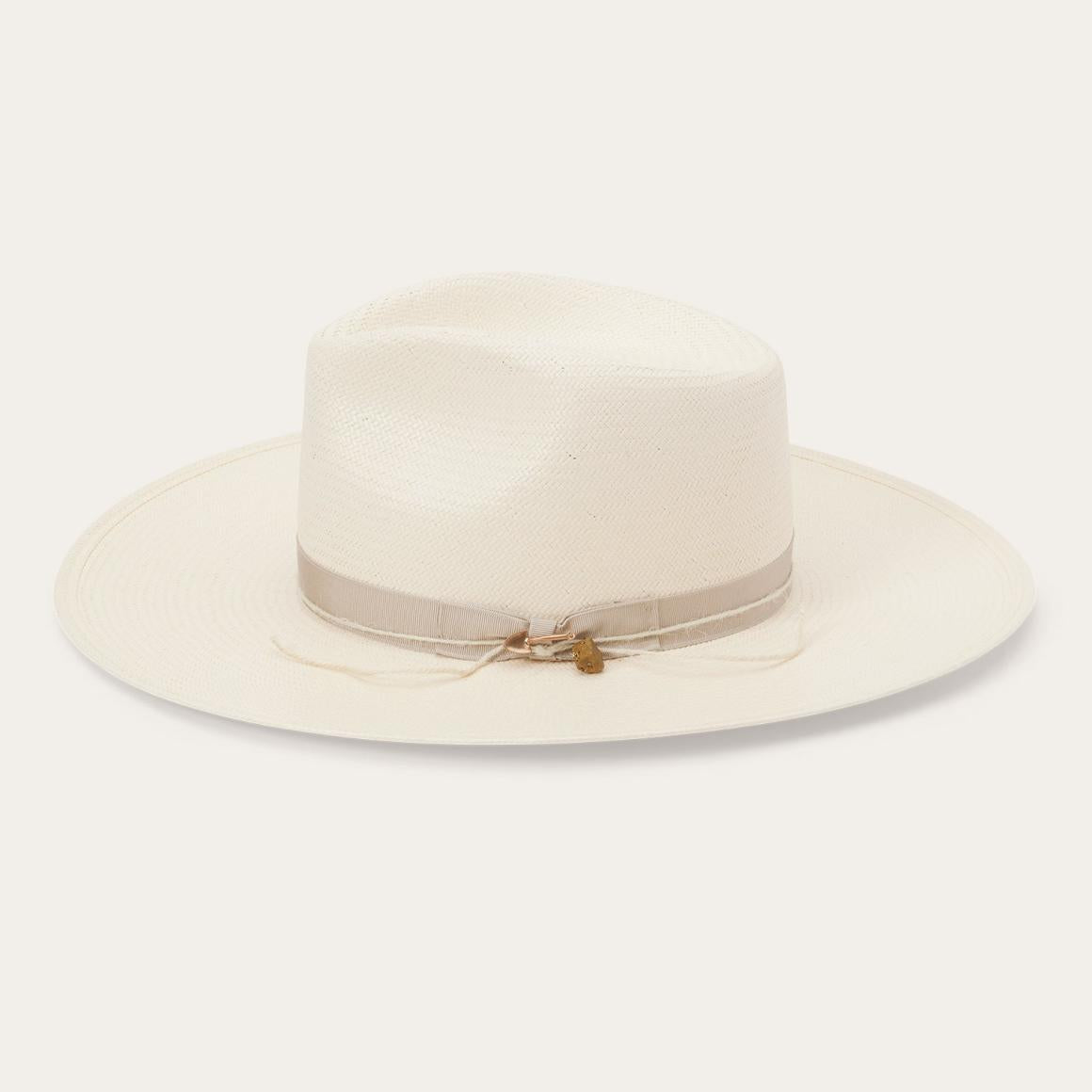JW Marshall Straw Flat Brim Hat Natural | Men/Women Stetson Fedora
