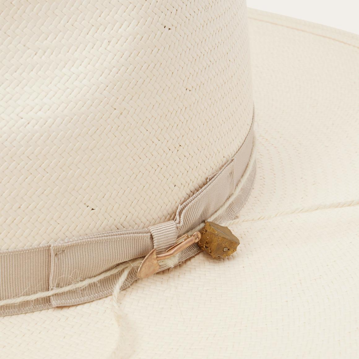 JW Marshall Straw Flat Brim Hat Natural | Men/Women Stetson Fedora