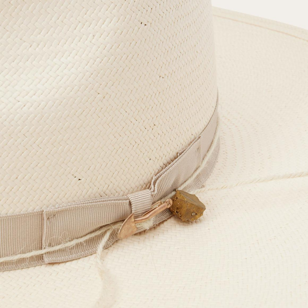 JW Marshall Straw Flat Brim Hat Natural | Men/Women Stetson Fedora
