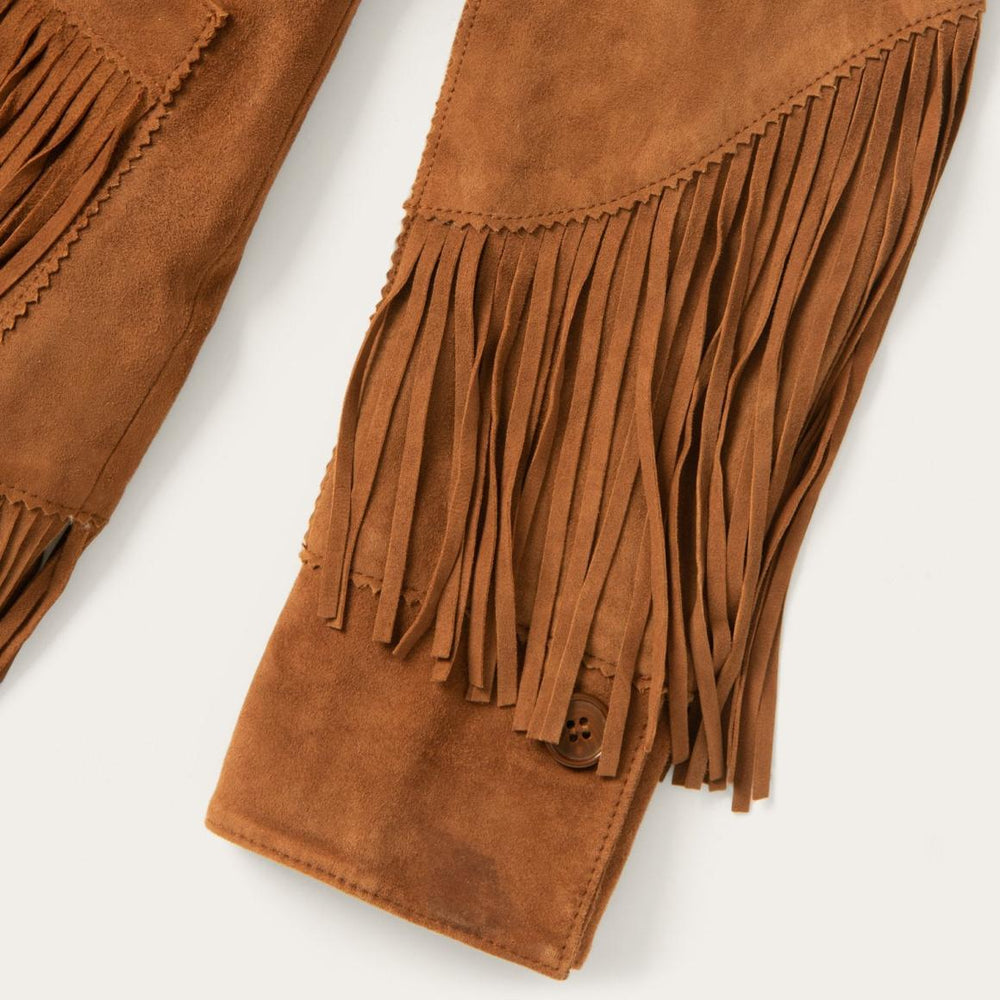 Lamb Suede Fringed Jacket Brown | Women Stetson Jackets