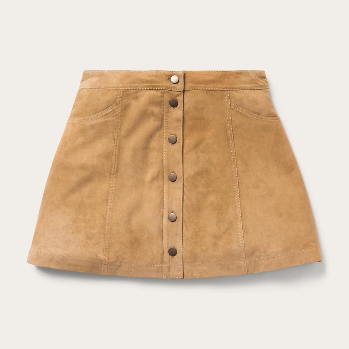 Lamb Suede Gored Skirt Brown | Women Stetson Skirts &amp; Shorts