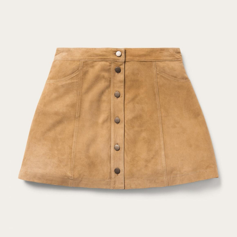 Lamb Suede Gored Skirt Brown | Women Stetson Skirts &amp; Shorts