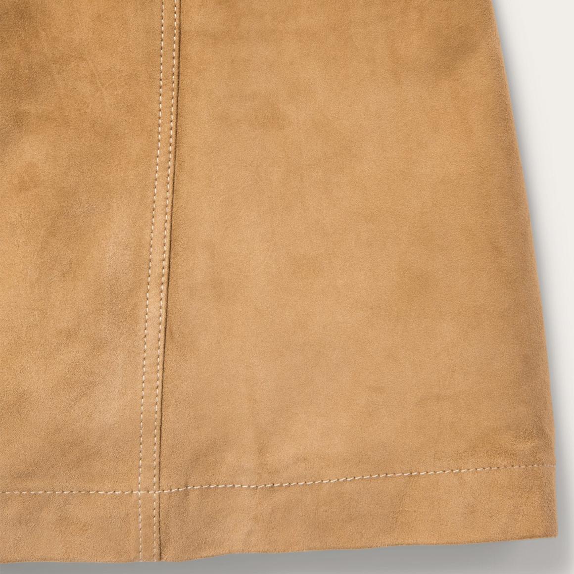 Lamb Suede Gored Skirt Brown | Women Stetson Skirts &amp; Shorts