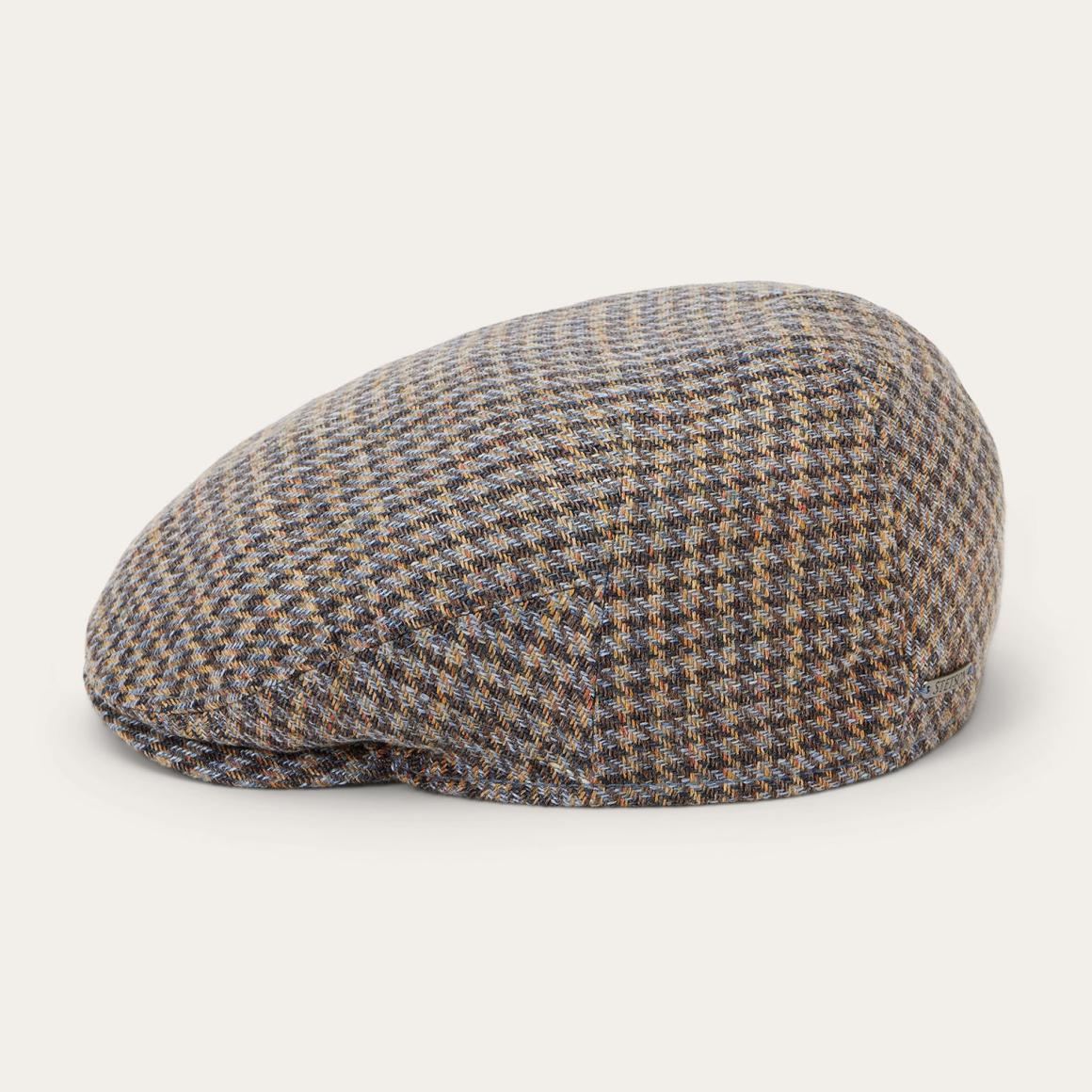 Linen/Cotton Houndstooth Driver Cap Multicolor Houndstooth | Men/Women Stetson Caps &amp; Truckers