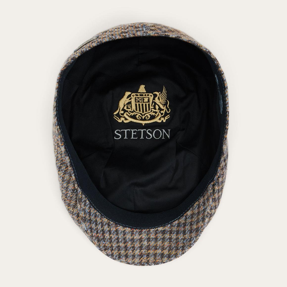 Linen/Cotton Houndstooth Driver Cap Multicolor Houndstooth | Men/Women Stetson Caps &amp; Truckers
