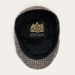 Linen/Cotton Houndstooth Driver Cap Multicolor Houndstooth | Men/Women Stetson Caps &amp; Truckers