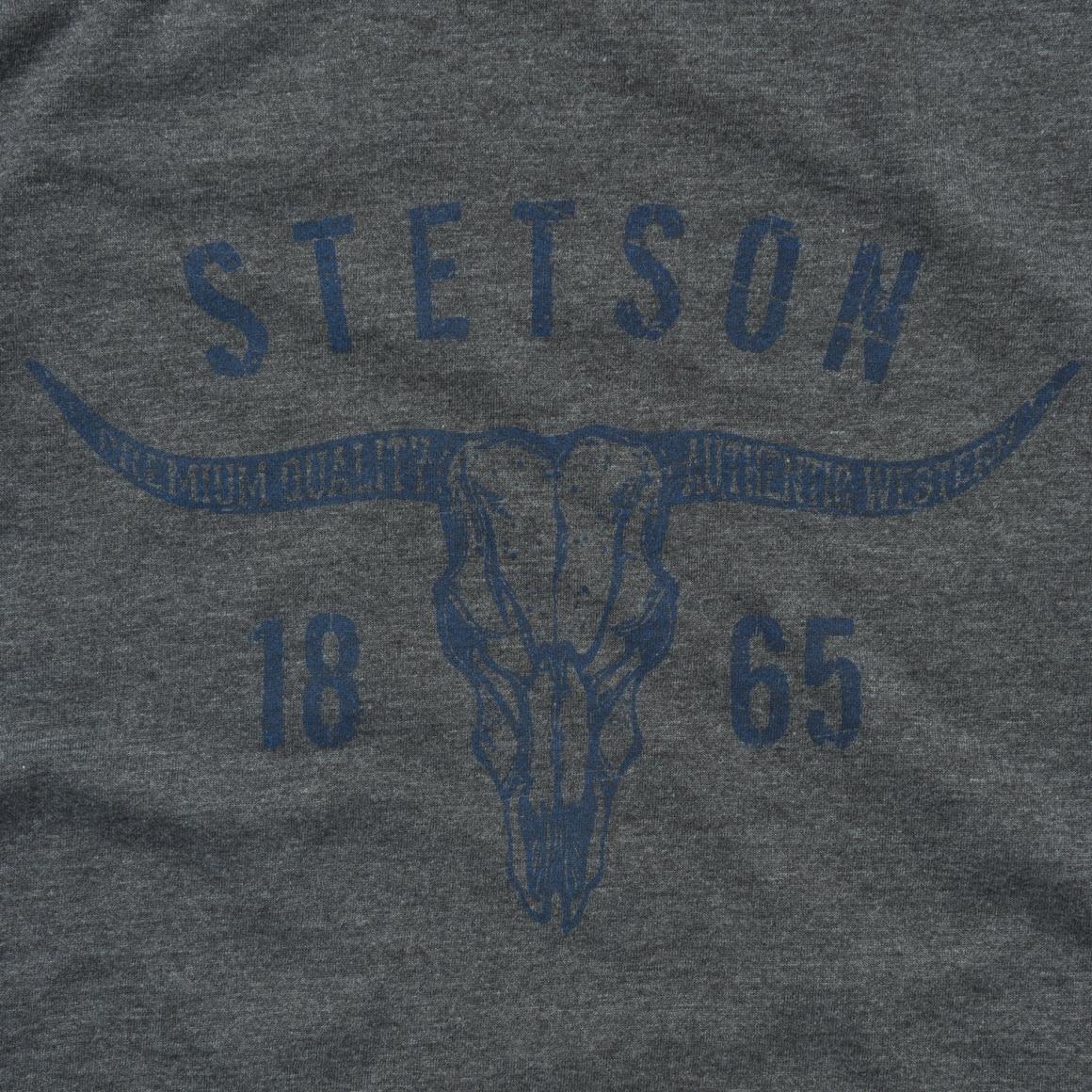 Longhorn Graphic Tee Grey | Men Stetson Tees
