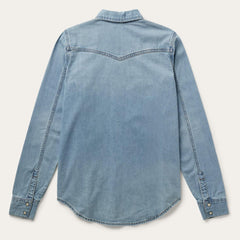 Loose Fit Denim Shirt Blue | Women Stetson Denim Shirts