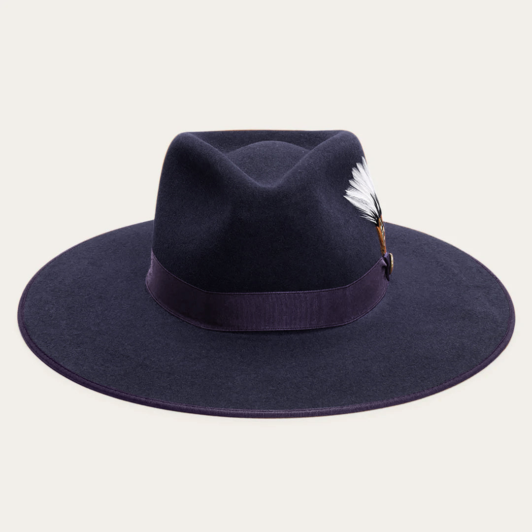 Midtown Wide Flat Brim Hat Navy | Men/Women Stetson Fedora