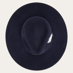 Midtown Wide Flat Brim Hat Navy | Men/Women Stetson Fedora