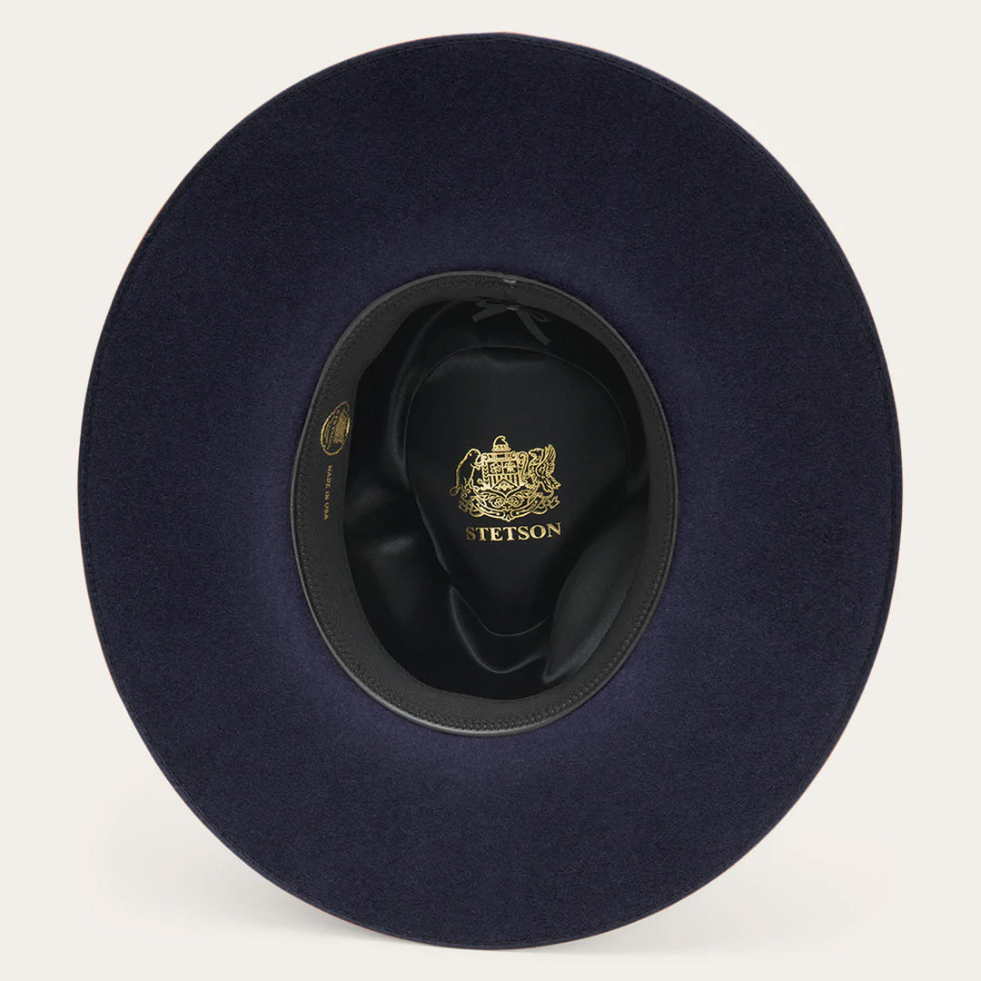 Midtown Wide Flat Brim Hat Navy | Men/Women Stetson Fedora
