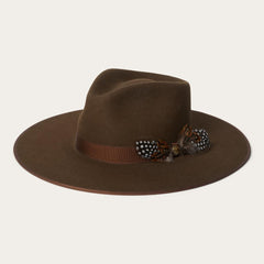 Midtown Wide Flat Brim Hat Oak | Men/Women Stetson Fedora