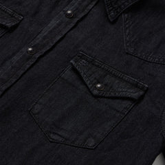 Modern Denim Western Shirt Black | Men Stetson Modern Cut