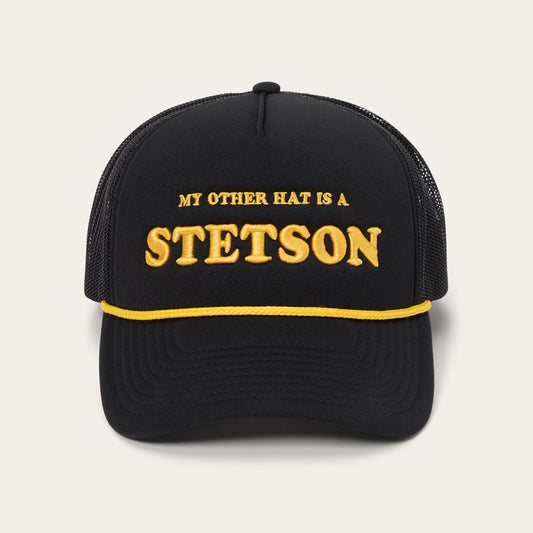 My Other Hat Is A Stetson Trucker Cap Black | Men/Women Stetson Caps &amp; Truckers
