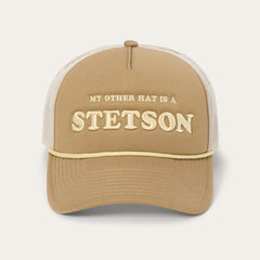 My Other Hat Is A Stetson Trucker Cap Tan | Men/Women Stetson Caps &amp; Truckers