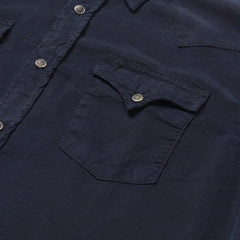 Navy Twill Shirt Blue | Men Stetson Modern Cut