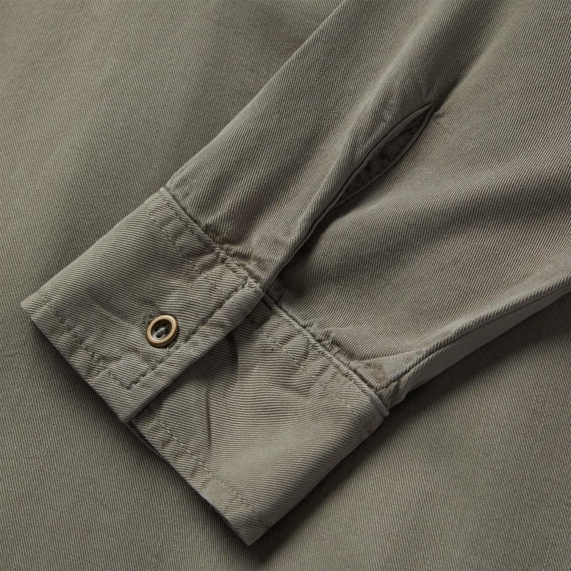 Olive Twill Peasant Blouse Green | Women Stetson Blouses