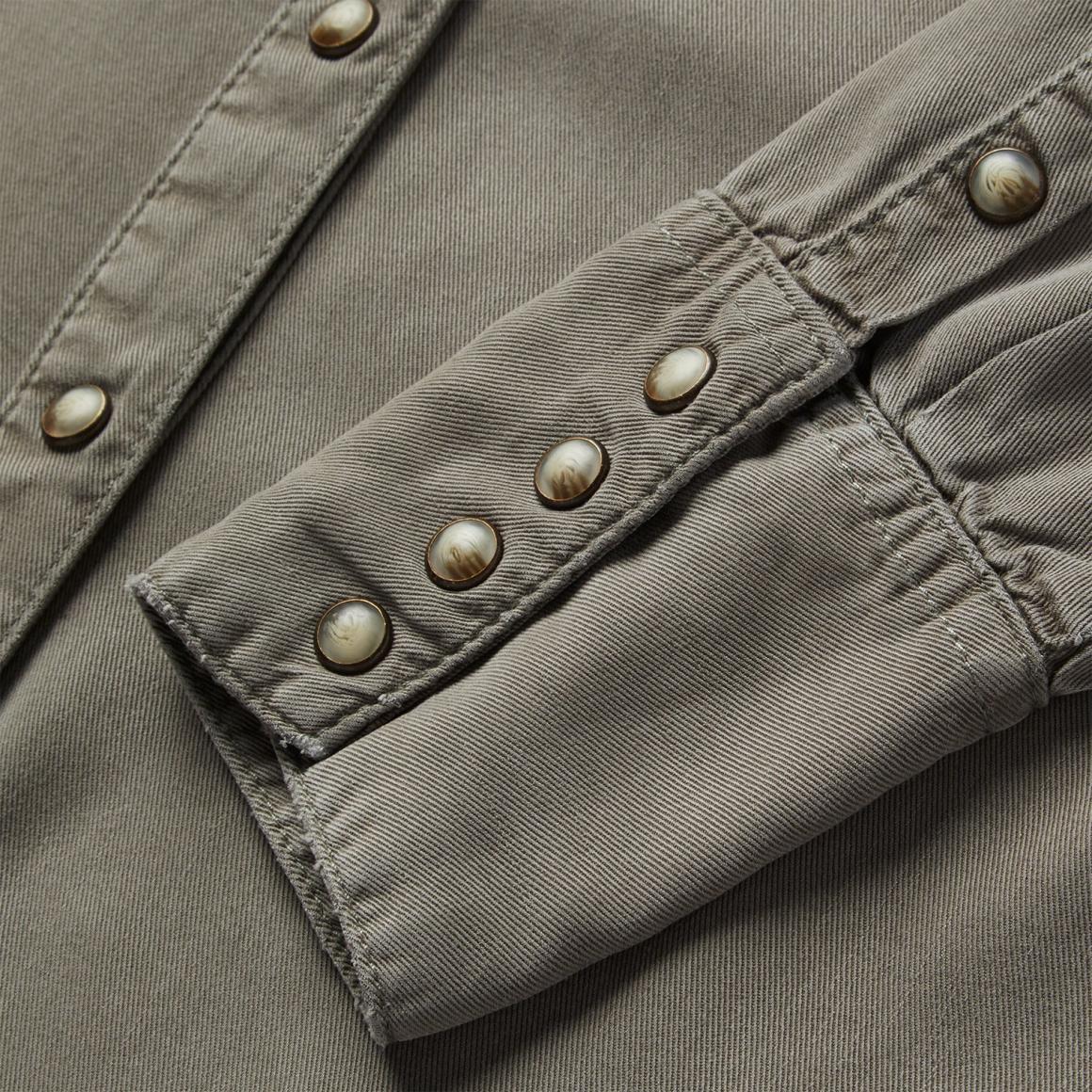 Olive Twill Western Shirt Green | Women Stetson Western Shirts