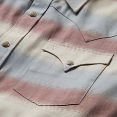 Ombre Stripe Twill Shirt Wine | Men Stetson Modern Cut