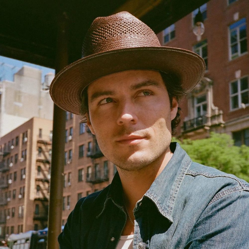 Open Road Vented Straw Cowboy Hat Chocolate | Men/Women Stetson Western