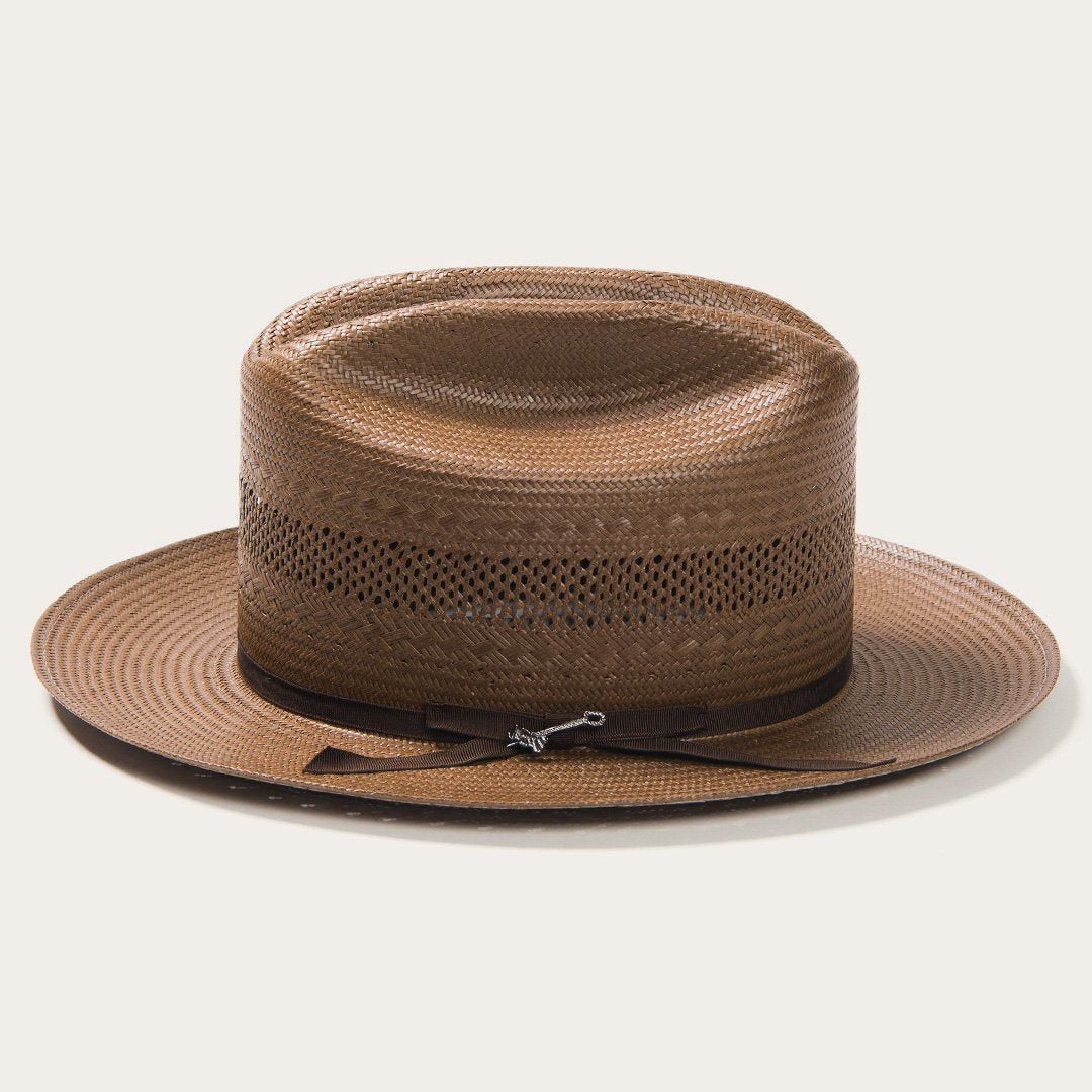Open Road Vented Straw Cowboy Hat Chocolate | Men/Women Stetson Western