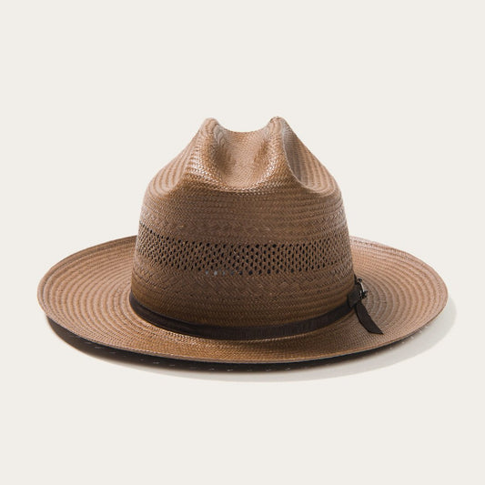 Open Road Vented Straw Cowboy Hat Chocolate | Men/Women Stetson Western