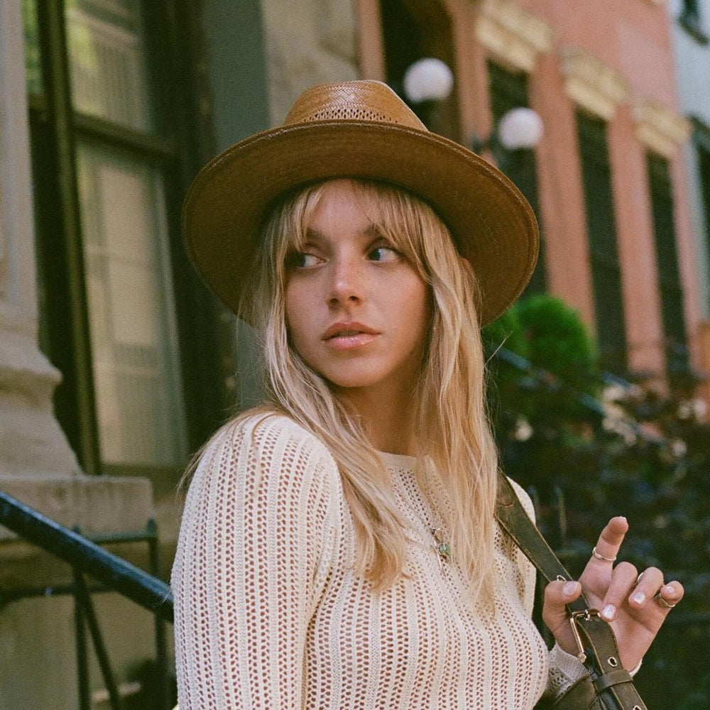 Open Road Vented Straw Cowboy Hat Cognac | Men/Women Stetson Western