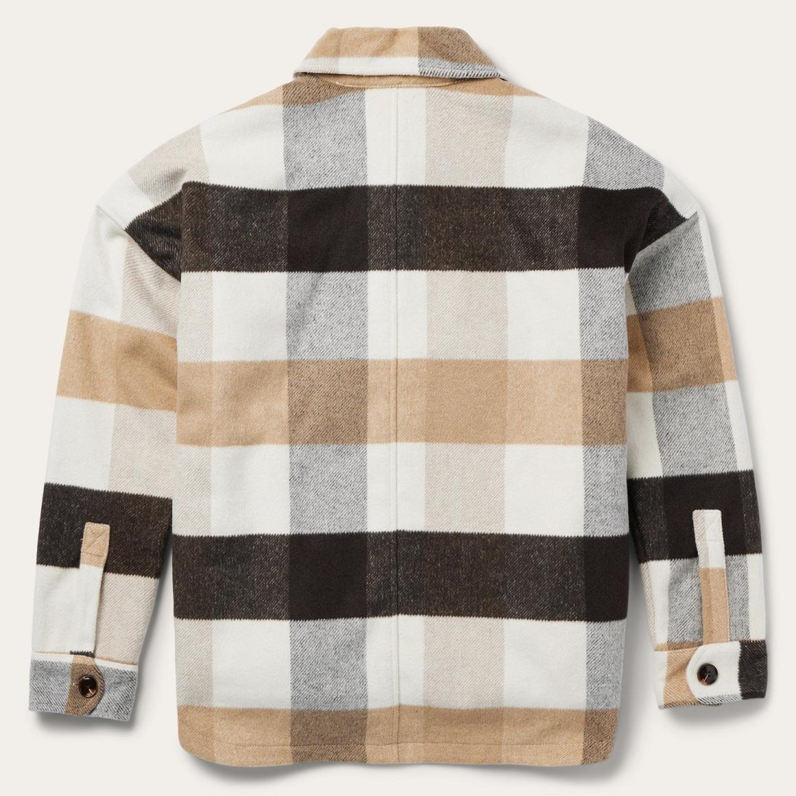 Oversize Plaid Shirt Jacket Brown | Women Stetson Jackets