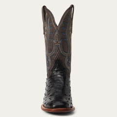 Ozzy Ostrich Boot Black | Men Stetson Exotics