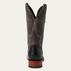 Ozzy Ostrich Boot Black | Men Stetson Exotics