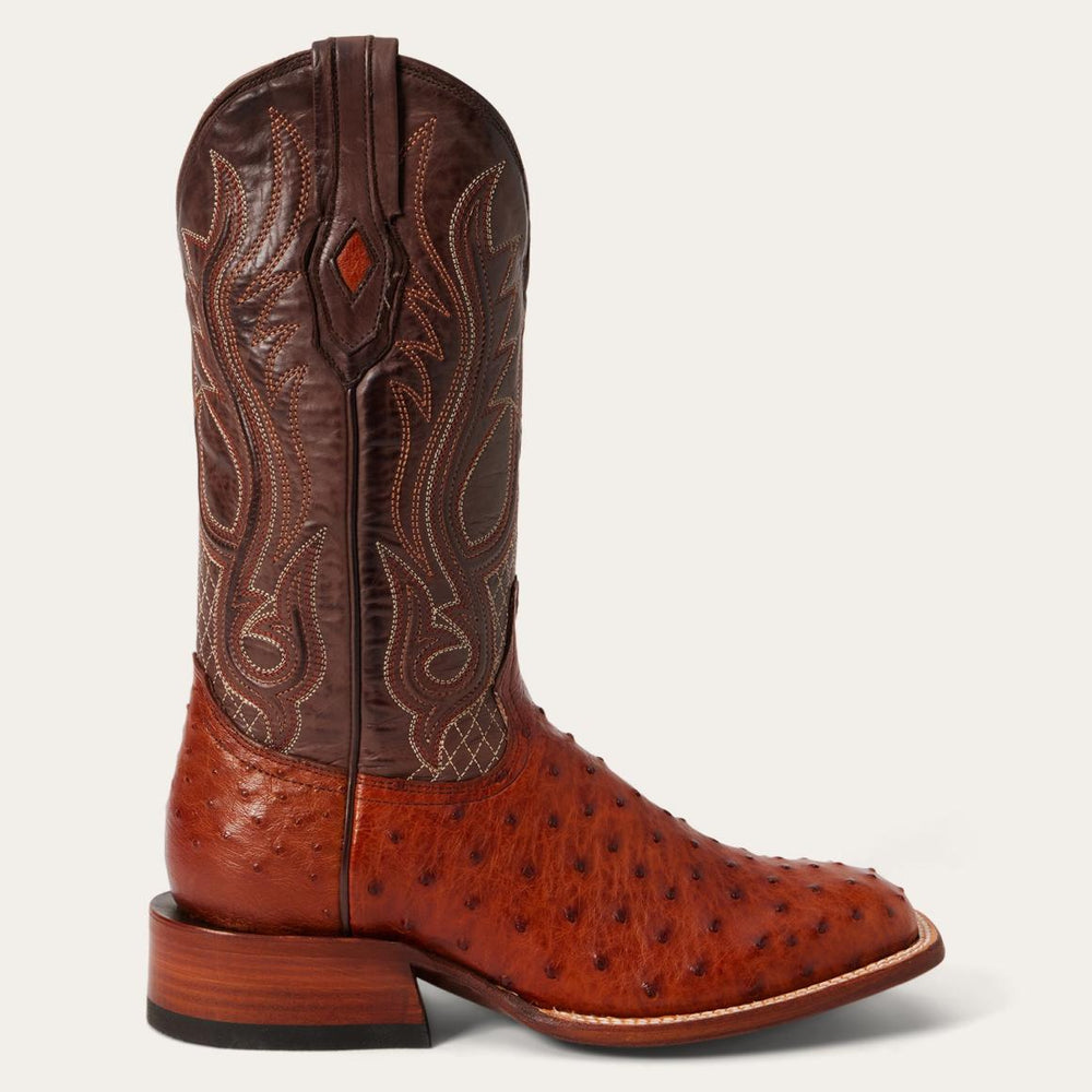 Ozzy Ostrich Boot Brown | Men Stetson Western