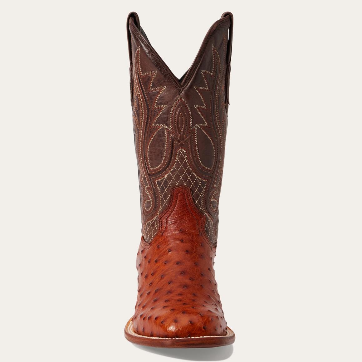 Ozzy Ostrich Boot Brown | Men Stetson Western