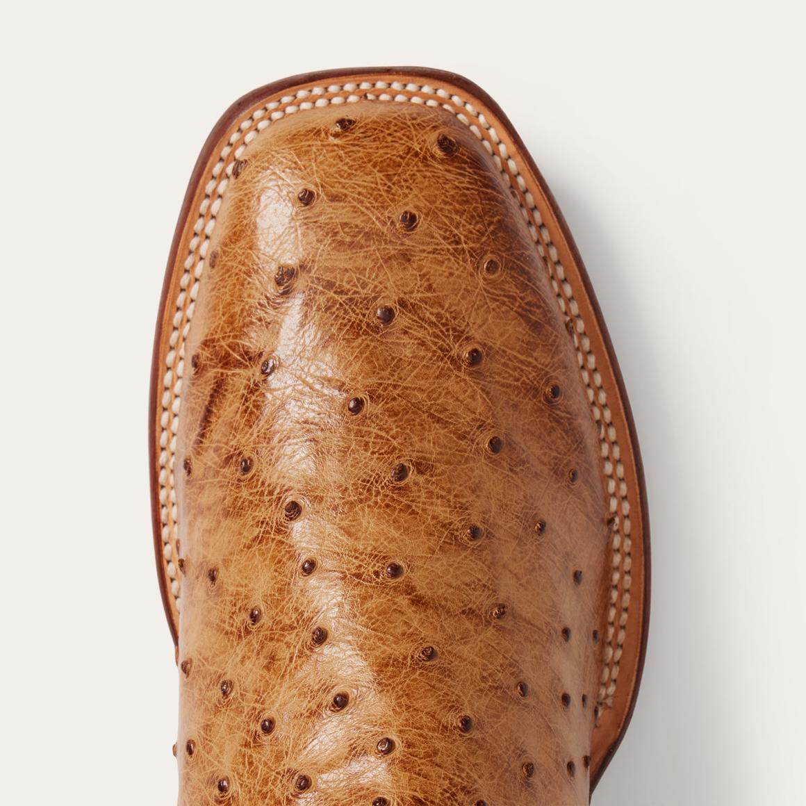 Ozzy Ostrich Boot Tan | Men Stetson Western