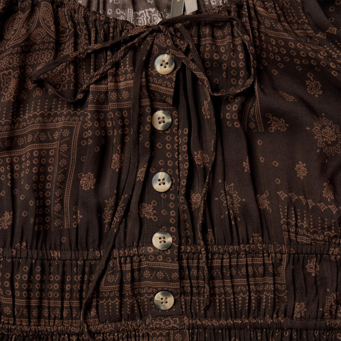 Patchwork Bandana Print Dress Brown | Women Stetson Midi